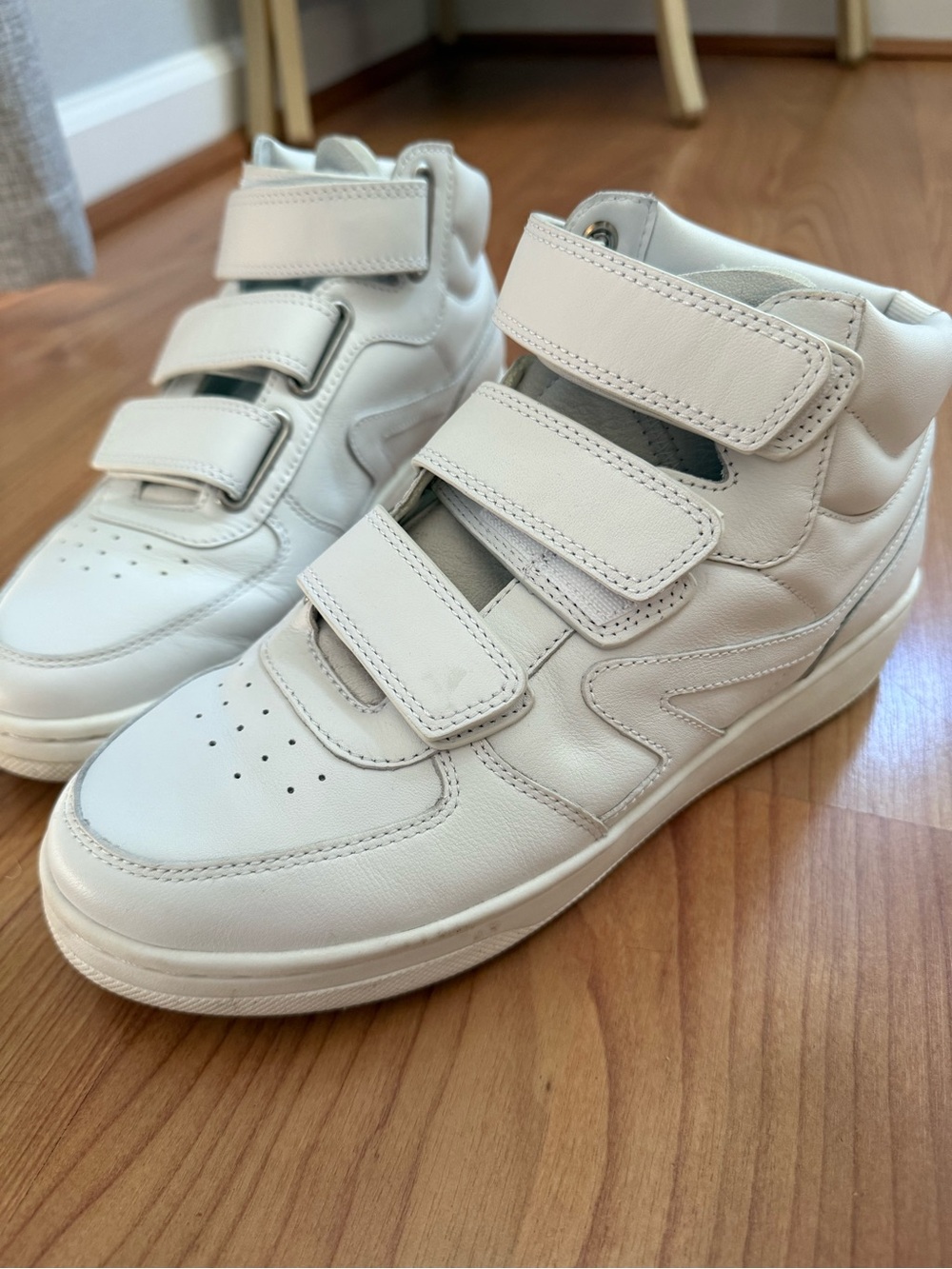 Rag & Bone Retro Court Strap Sneakers White Leather